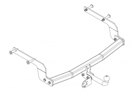 Фаркоп RN 16 для RENAULT Arkana 2019-, Автос, нагрузка 1500/75 кг. БЕЗ подрезки бампера от магазина ФаркопРос